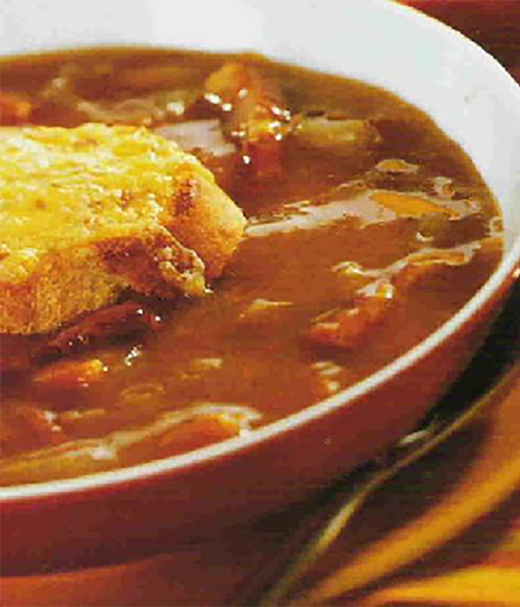 Uiensoep op z'n Frysk met berenburg