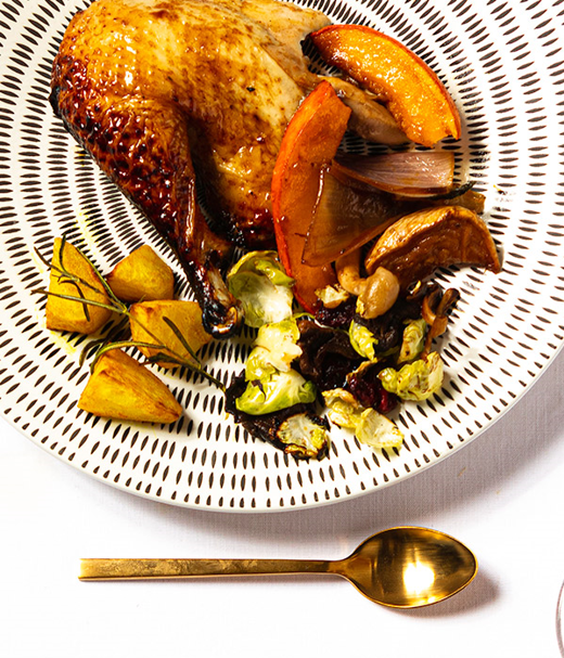 Warme spruiten­salade met cranberry’s 