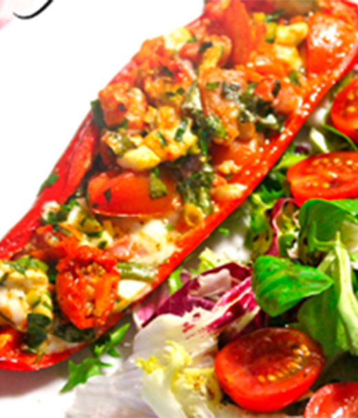 Gevulde puntpaprika's 