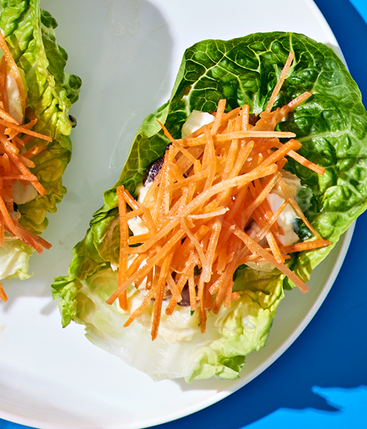 Little gem met vegetarische huzarensalade 