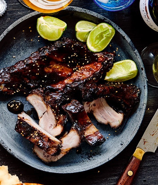 Spareribs in ketjap-limoen-marinade 